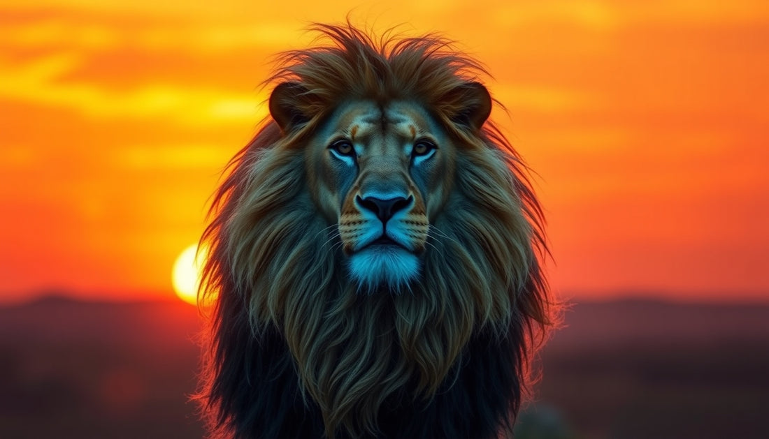 A powerful lion representing the character of Leo men.