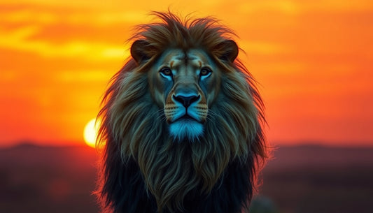 A powerful lion representing the character of Leo men.