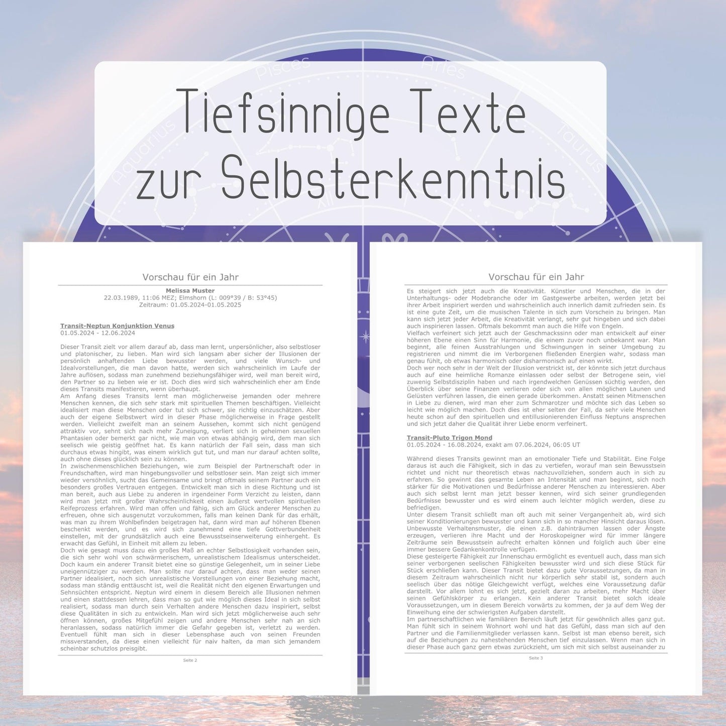 Schriftliche Prognose für ein Jahr