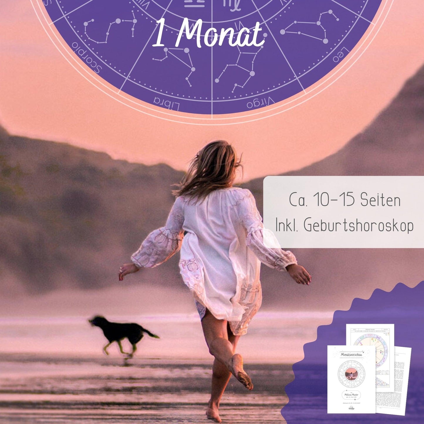 Schriftliche astrologische Prognose für einen Monat