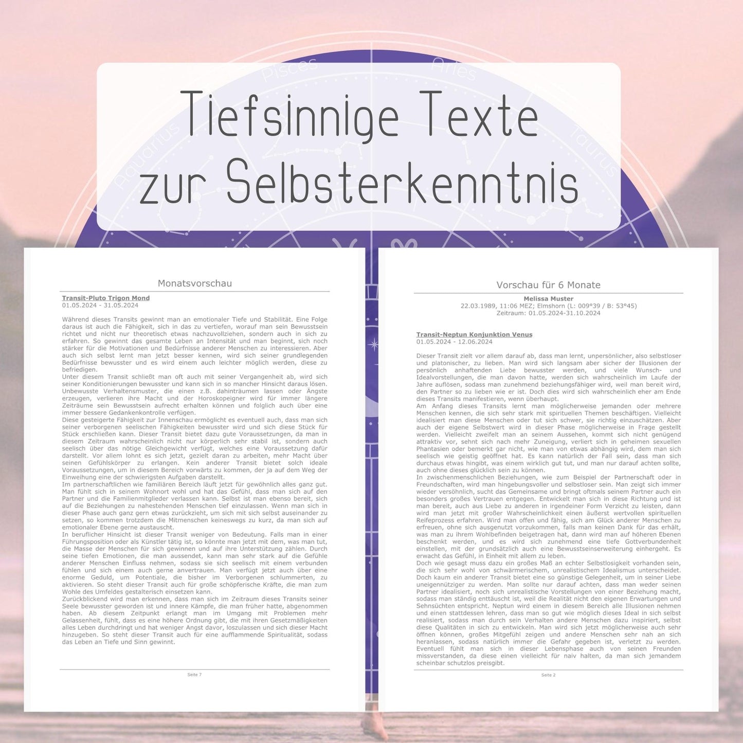 Schriftliche Prognose für einen Monat