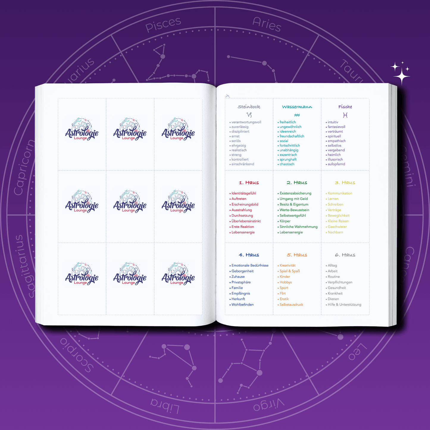 Mein Horoskop Arbeitsbuch Astro Karten