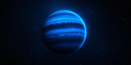 Fotografie des Planeten Uranus im Nachthimmel.