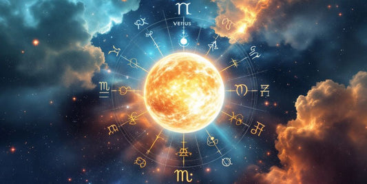 Die planetarische Darstellung von Venus in den 12 Häusern.