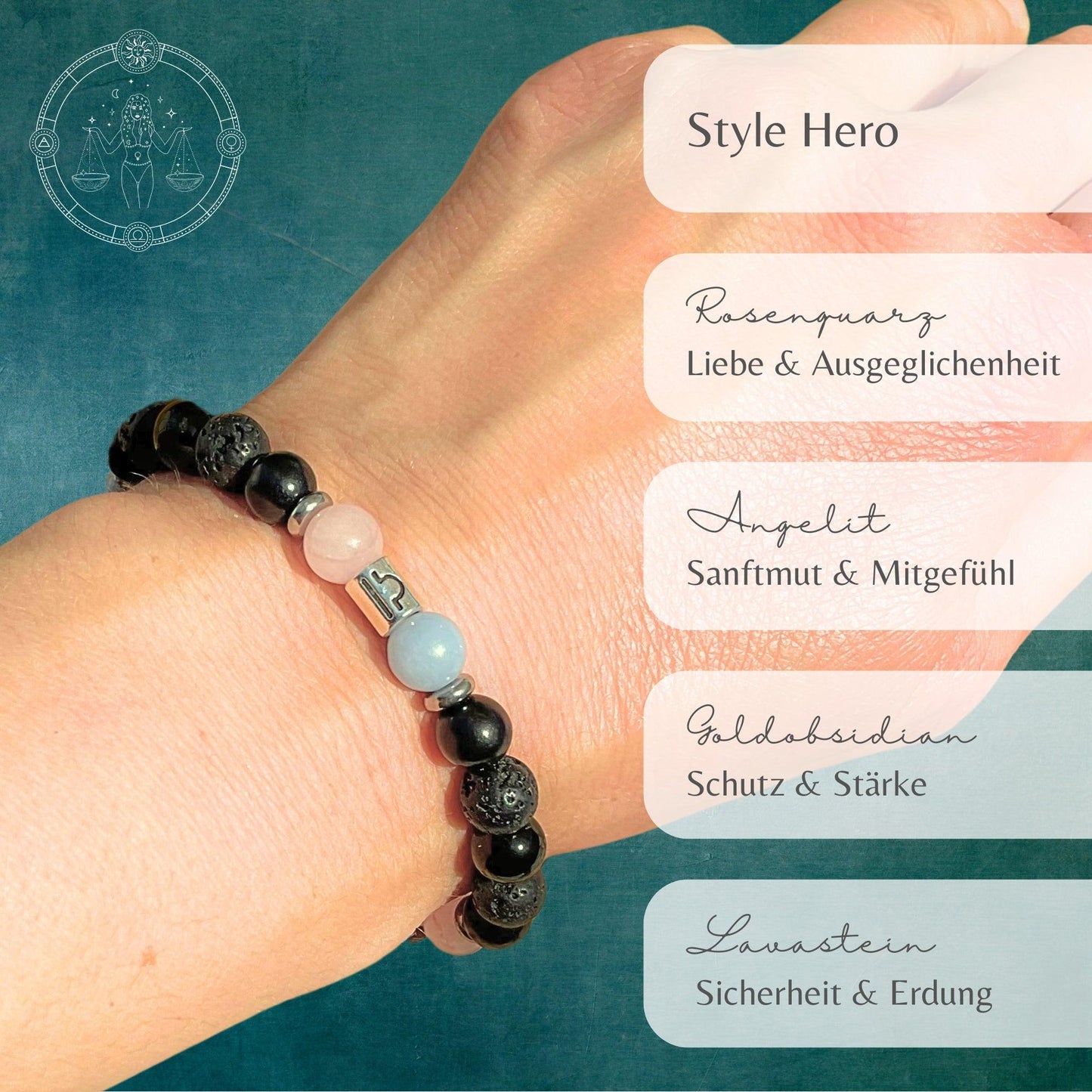 Heilstein Armband Waage